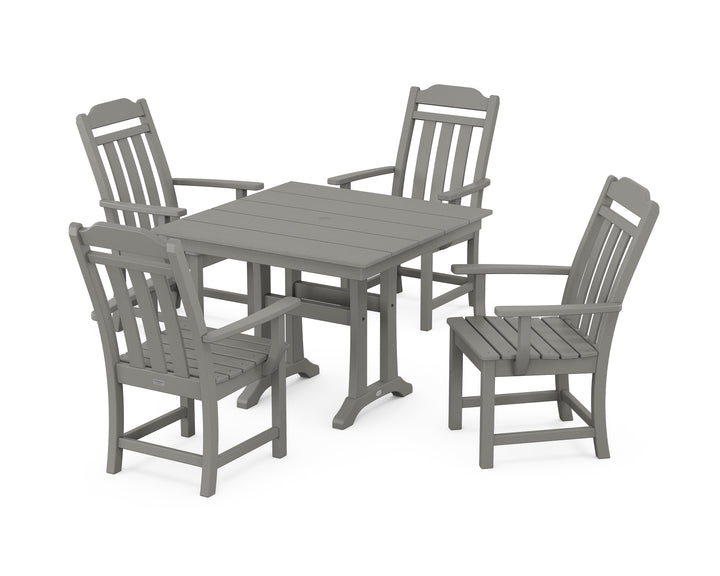 Country Living Cottage 5-Piece Farmhouse Dining Set with Trestle Legs