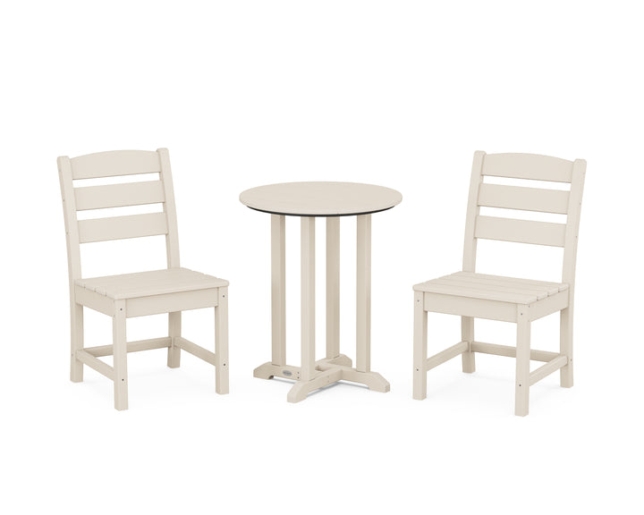 POLYWOOD® Lakeside Side Chair 3-Piece Round Bistro Dining Set