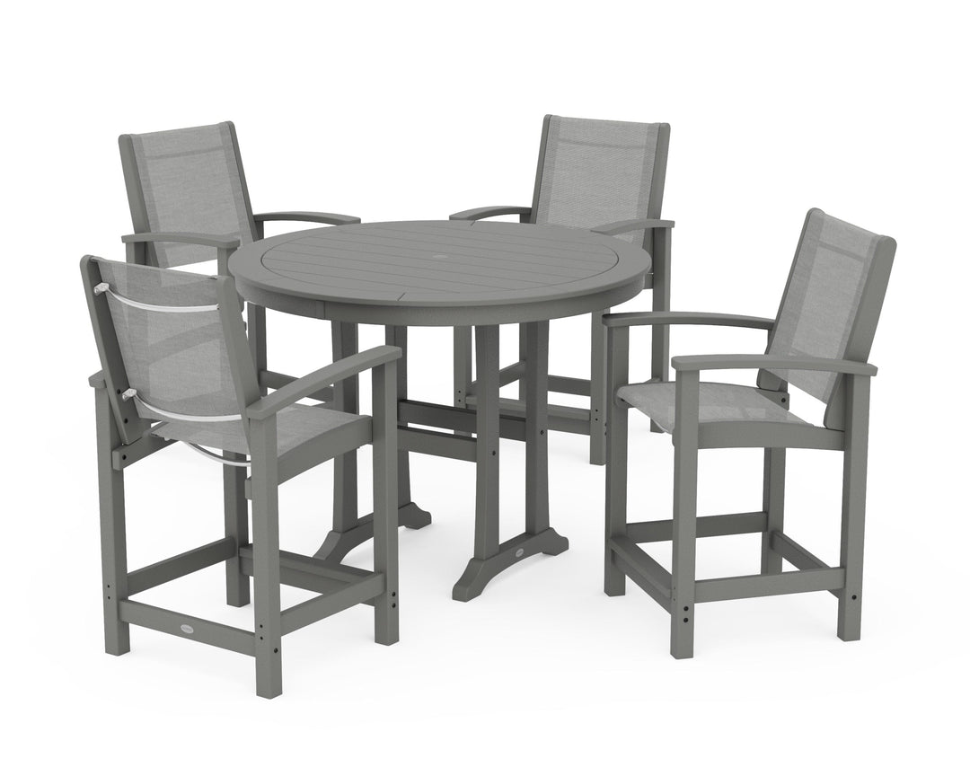 POLYWOOD® Coastal 5-Piece Counter Set