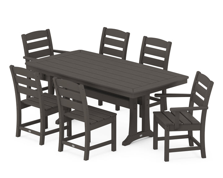 POLYWOOD® Lakeside 7-Piece Dining Set with Trestle Legs