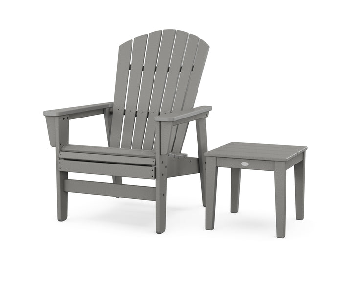 POLYWOOD® Nautical Grand Upright Adirondack Chair with Side Table