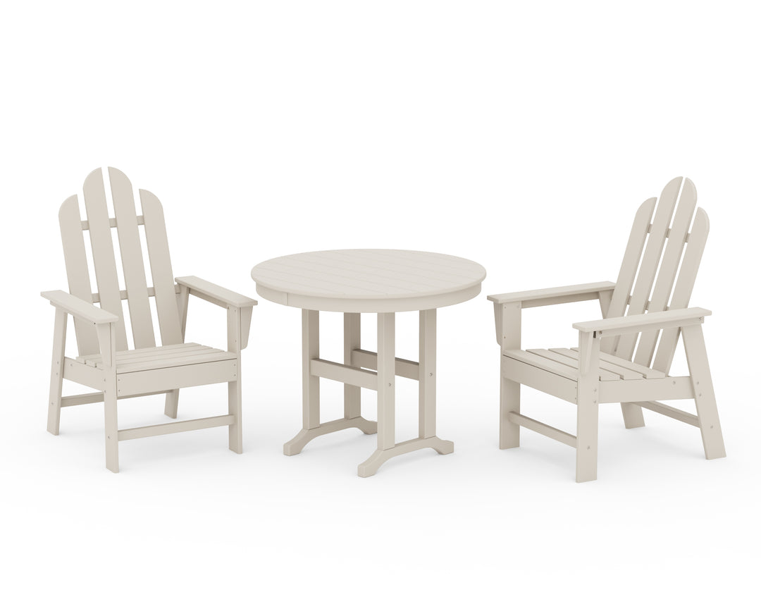 POLYWOOD® Long Island 3-Piece Round Dining Set
