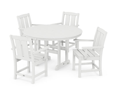 Mission 5-Piece Round Farmhouse Dining Set