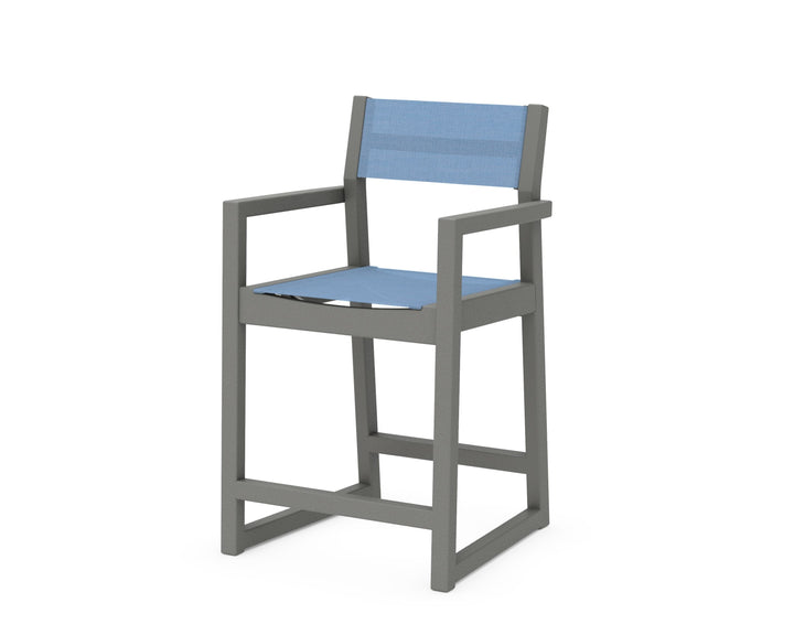 POLYWOOD® EDGE Sling Counter Arm Chair