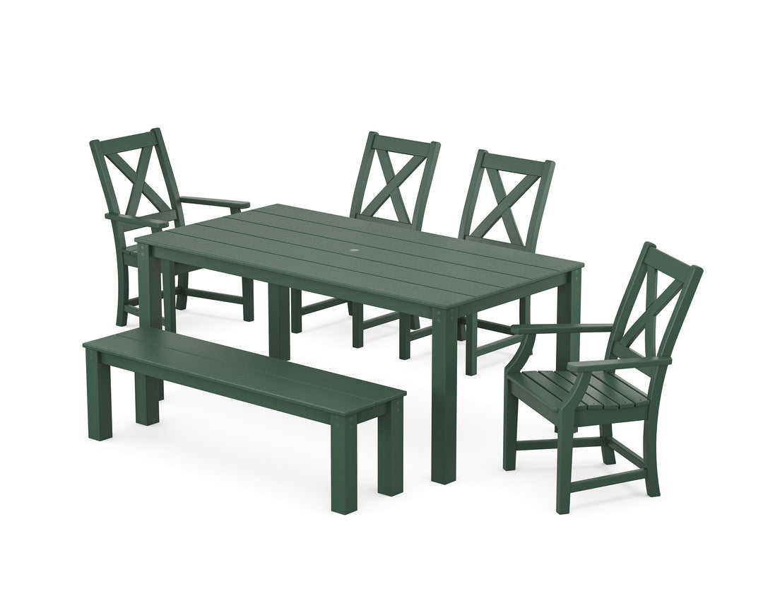 POLYWOOD® Braxton 6-Piece Parsons Dining Set with Bench