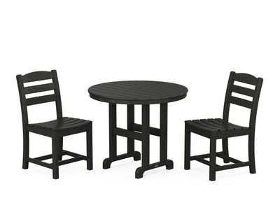 La Casa CafŽ Side Chair 3-Piece Round Dining Set