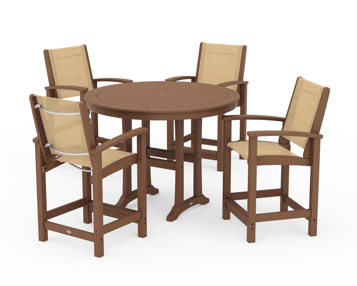 POLYWOOD® Coastal 5-Piece Counter Set