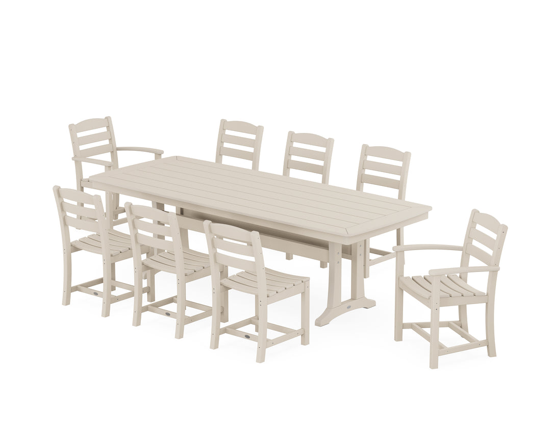 POLYWOOD® La Casa Café 9-Piece Dining Set with Trestle Legs