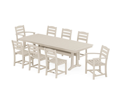 La Casa CafŽ 9-Piece Dining Set with Trestle Legs