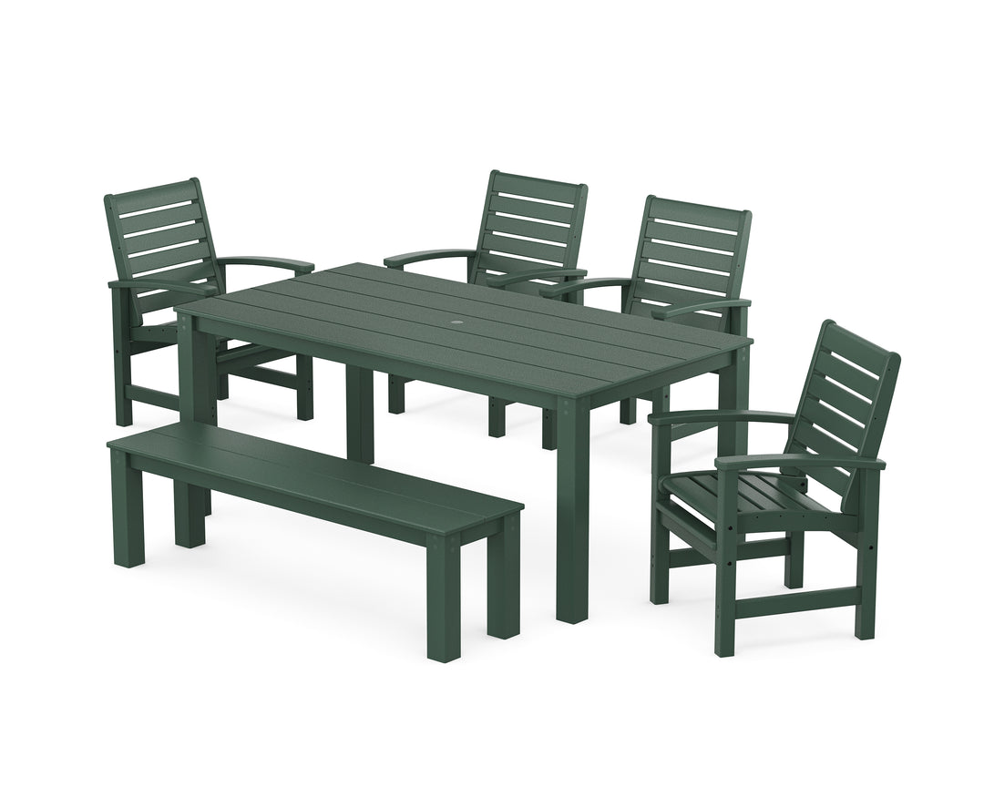 POLYWOOD® Signature 6-Piece Parsons Dining Set with Bench