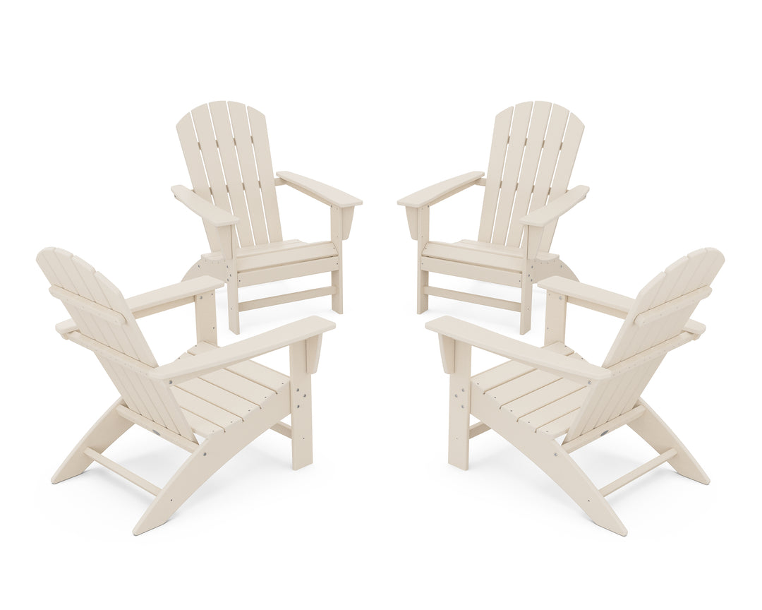 POLYWOOD® Nautical 4-Piece Adirondack Conversation Set