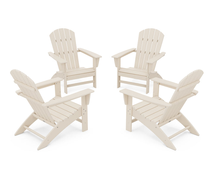 POLYWOOD® Nautical 4-Piece Adirondack Conversation Set