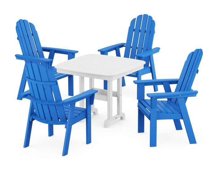 POLYWOOD® Vineyard Curveback Adirondack 5-Piece Dining Set