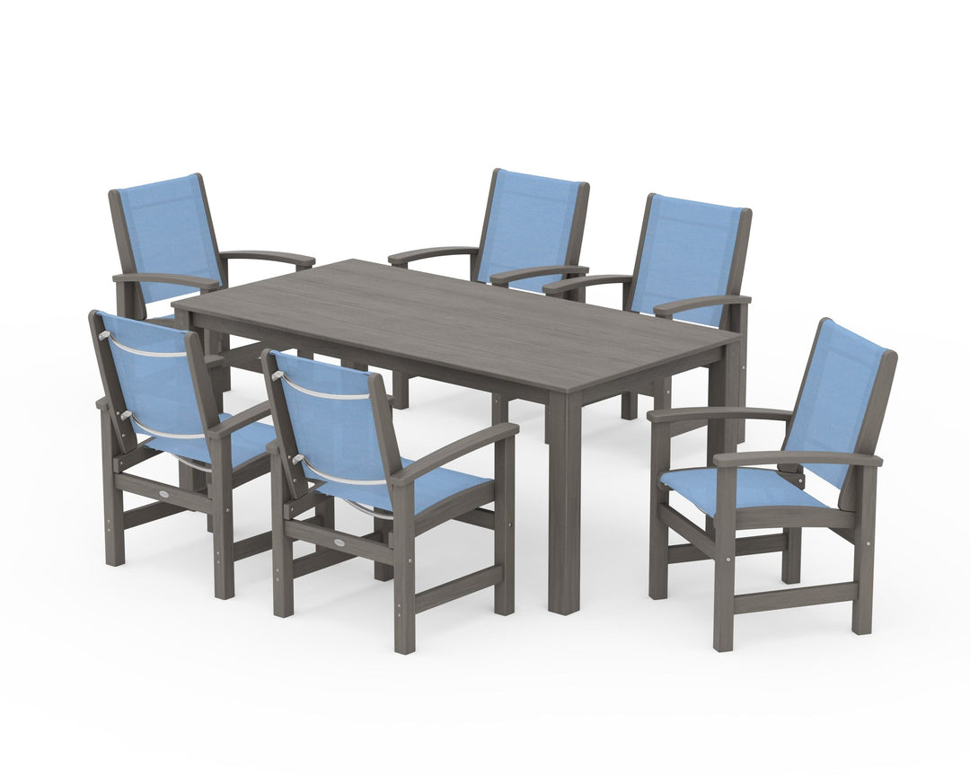 POLYWOOD® Coastal 7-Piece Parsons Dining Set