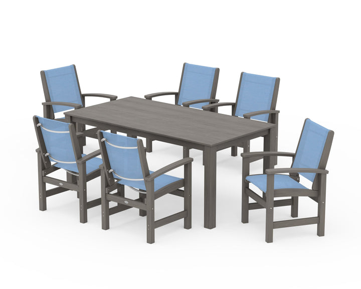 POLYWOOD® Coastal 7-Piece Parsons Dining Set