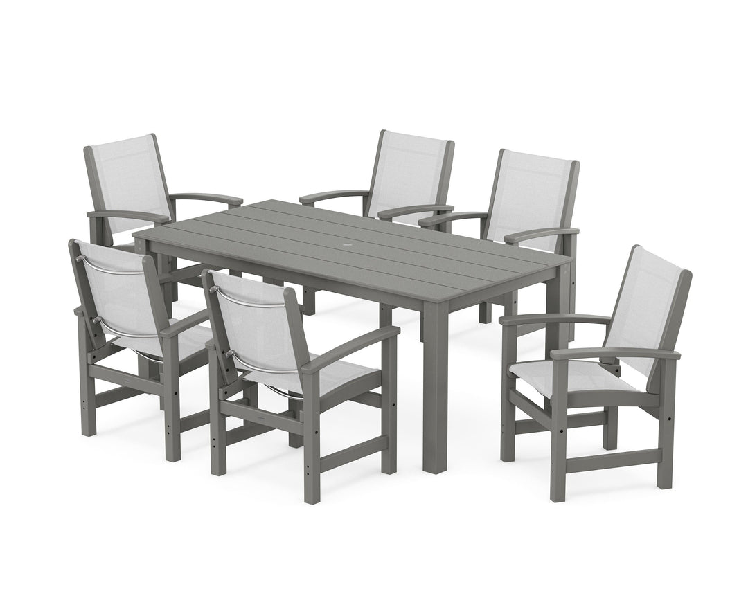 POLYWOOD® Coastal 7-Piece Parsons Dining Set