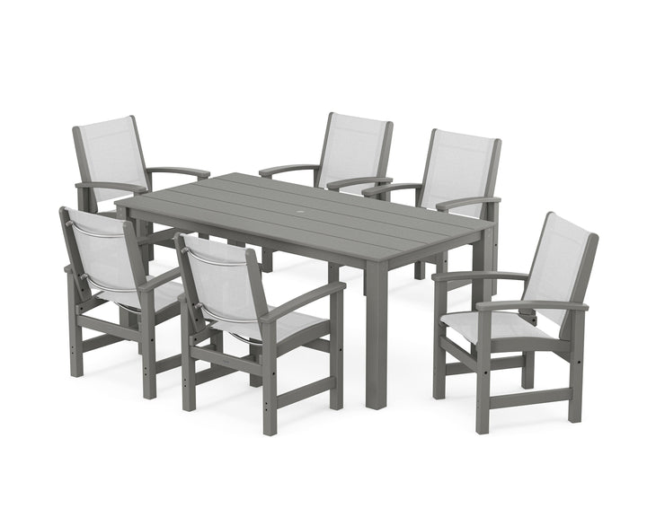POLYWOOD® Coastal 7-Piece Parsons Dining Set
