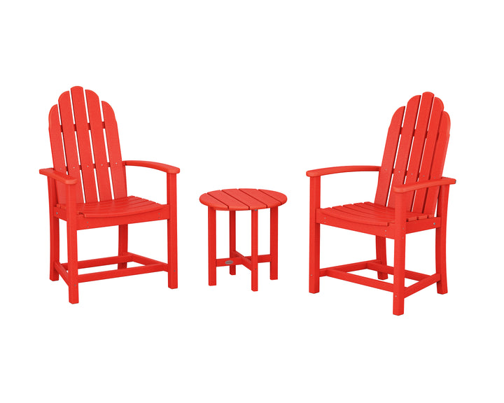POLYWOOD® Classic 3-Piece Upright Adirondack Chair Set