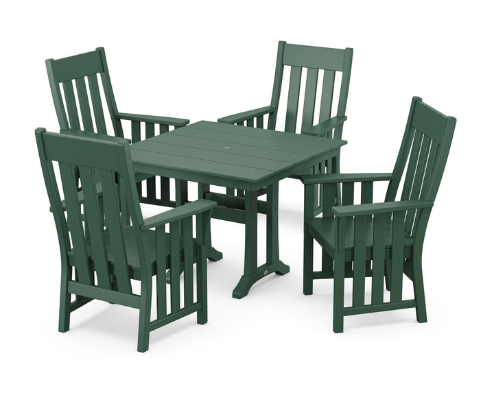 Martha Stewart by POLYWOOD® Acadia 5-Piece Farmhouse Dining Set with Trestle Legs