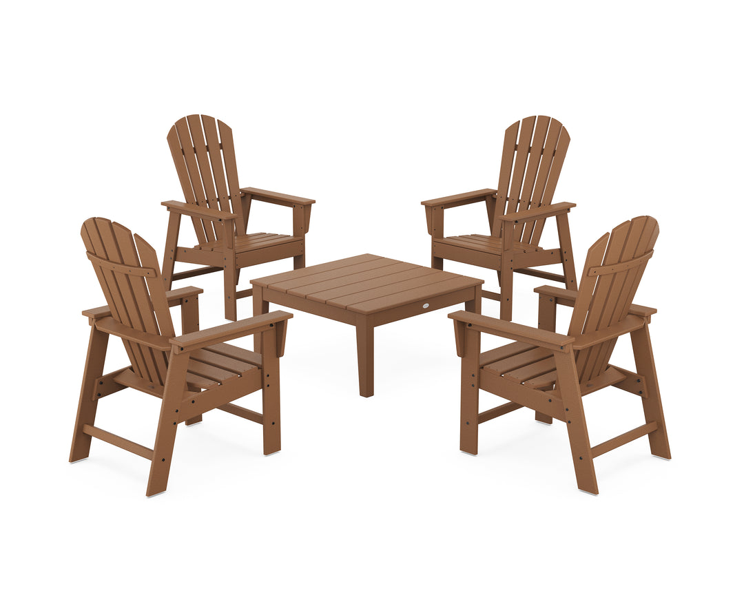 POLYWOOD® 5-Piece South Beach Casual Chair Conversation Set with 36" Conversation Table