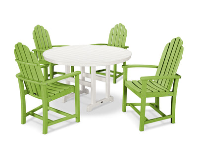 Classic Adirondack 5-Piece Round Farmhouse Dining Set