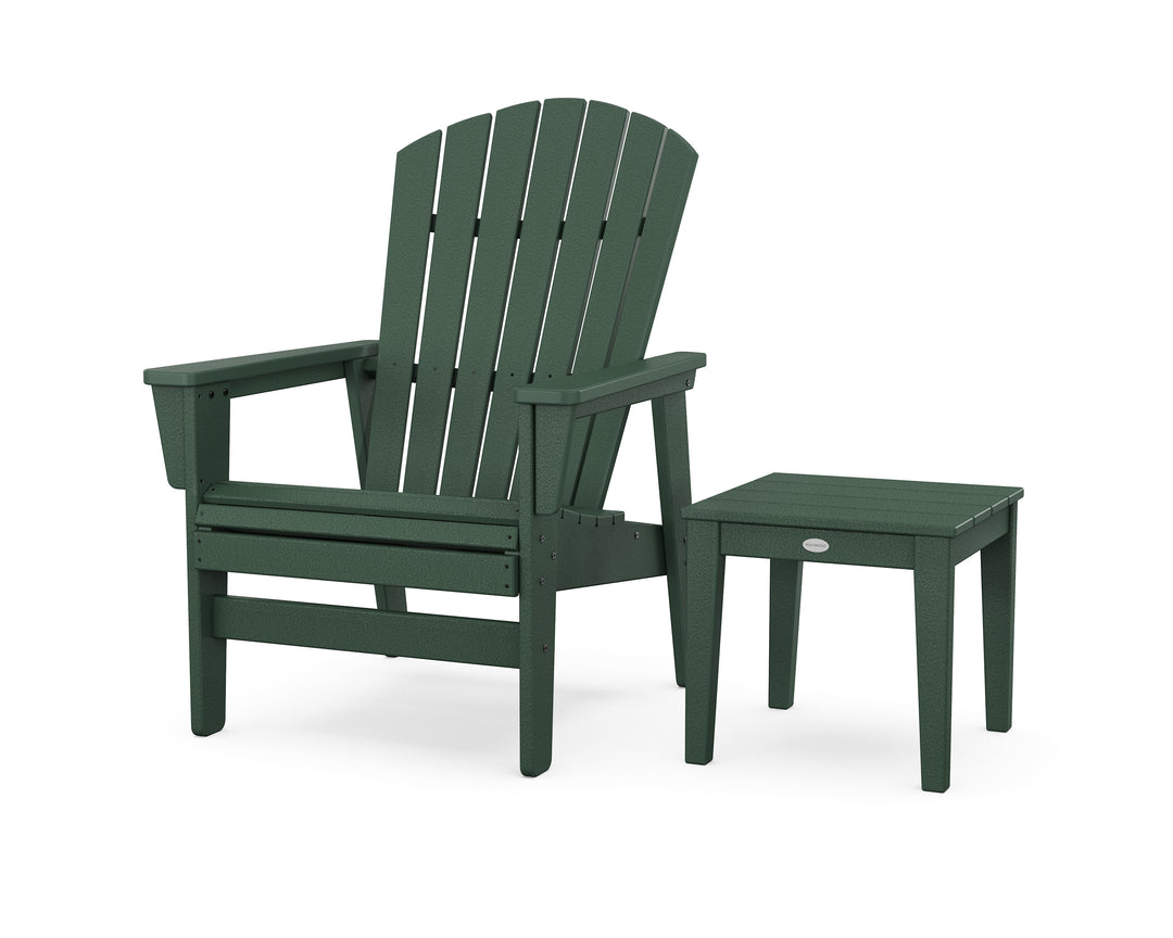 POLYWOOD® Nautical Grand Upright Adirondack Chair with Side Table
