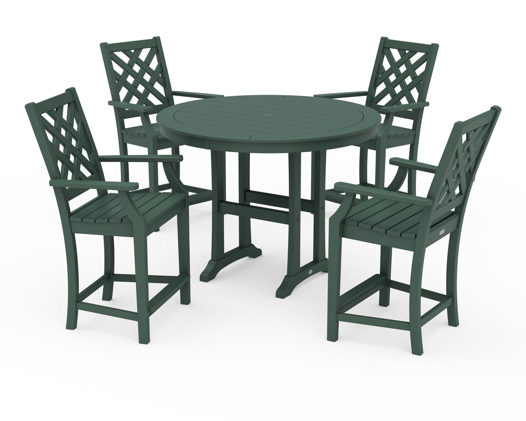 Country Living Wovendale 5-Piece Round Counter Set