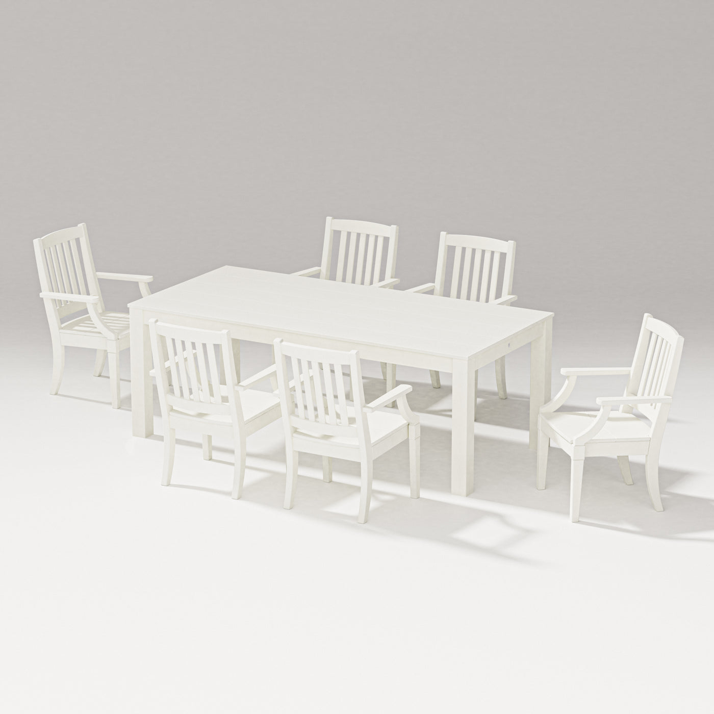 Estate Arm Chair 7-Piece Parsons Table Dining Set