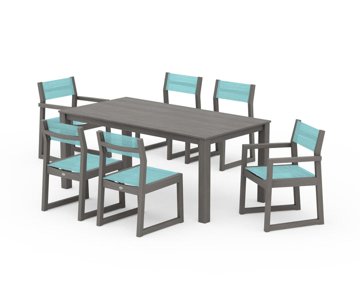 POLYWOOD® EDGE Sling 7-Piece Parsons Dining Set