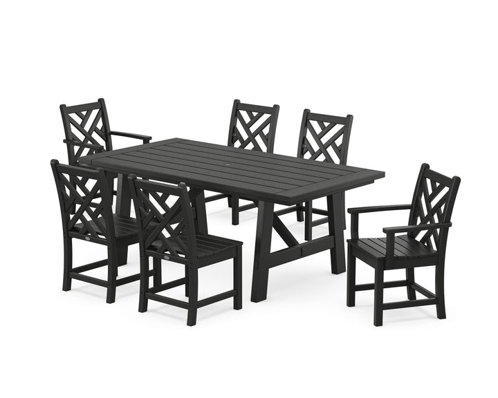 POLYWOOD® Chippendale 7-Piece Rustic Farmhouse Dining Set