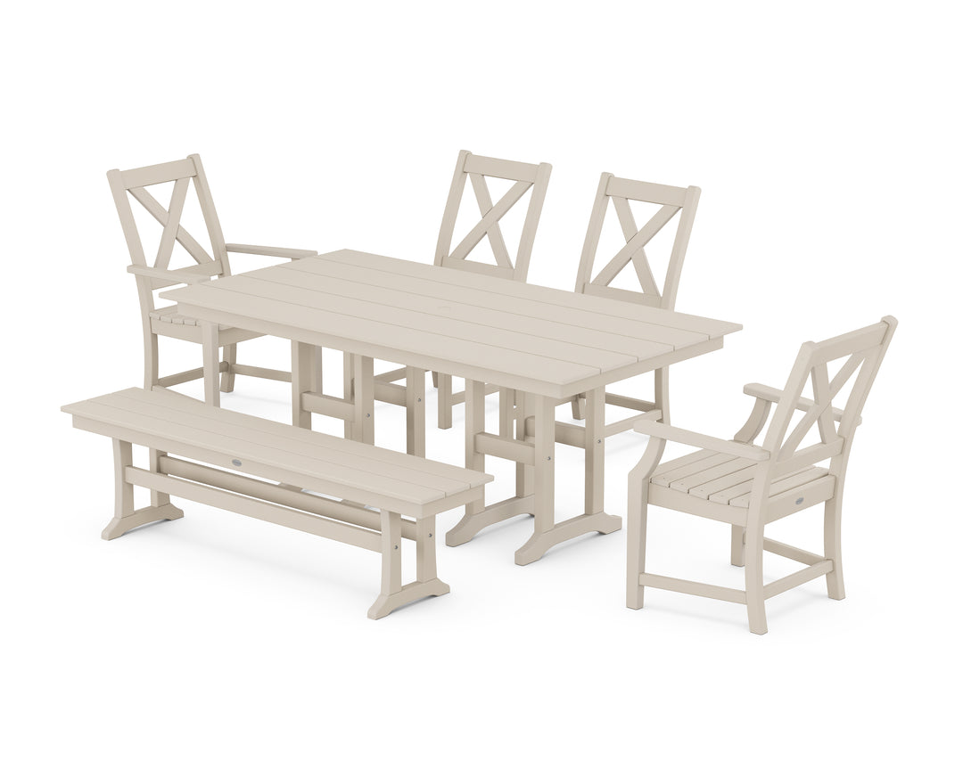 POLYWOOD® Braxton 6-Piece Farmhouse Dining Set