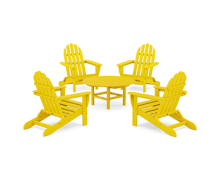 POLYWOOD® Classic Folding Adirondack 5-Piece Conversation Group
