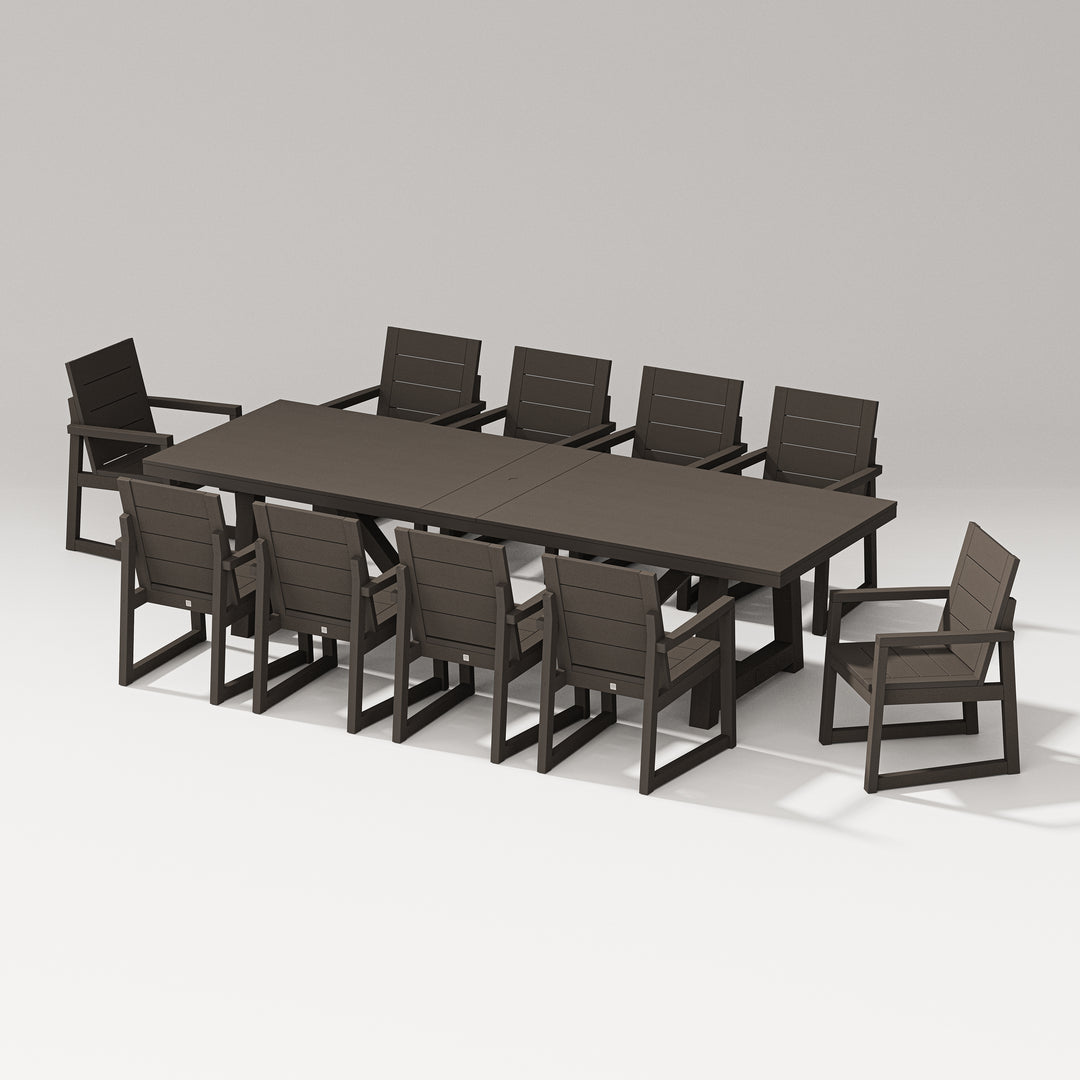 PW Designer Series Elevate 11-Piece A-Frame Table Dining Set