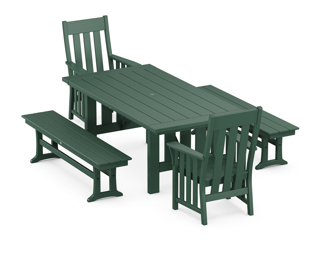 Martha Stewart by POLYWOOD® Acadia 5-Piece Dining Set with Benches