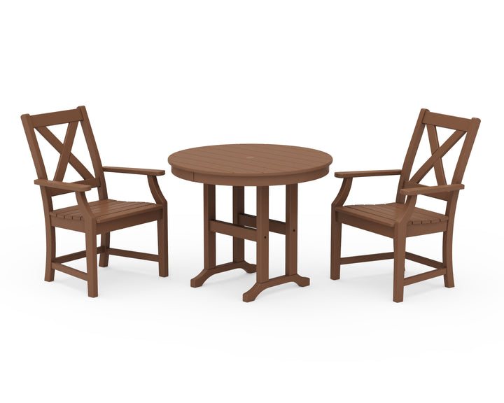 POLYWOOD® Braxton 3-Piece Round Dining Set