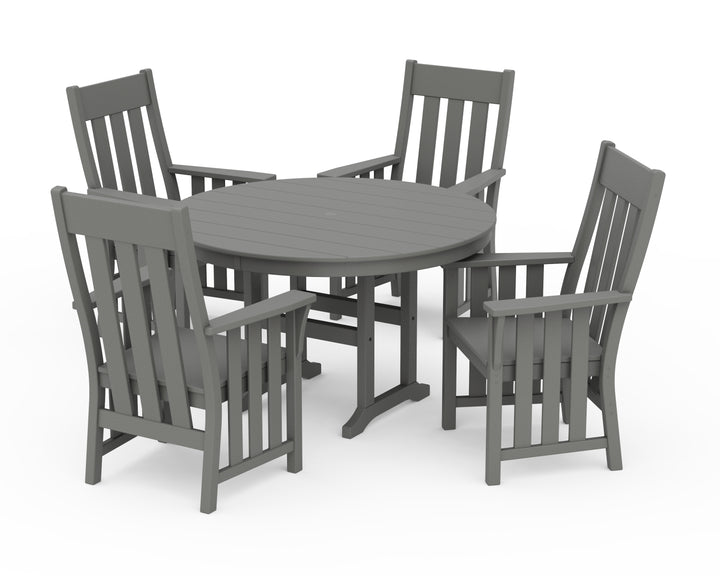 Martha Stewart by POLYWOOD® Acadia 5-Piece Round Farmhouse Dining Set