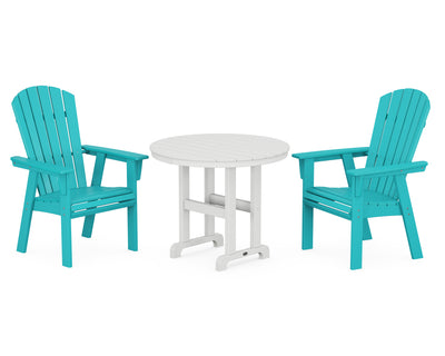 Nautical Adirondack 3-Piece Round Dining Set