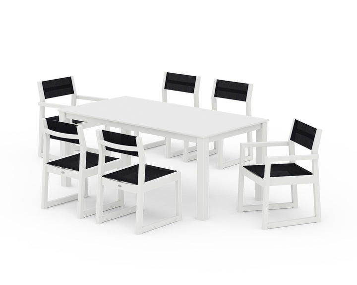 POLYWOOD® EDGE Sling 7-Piece Parsons Dining Set