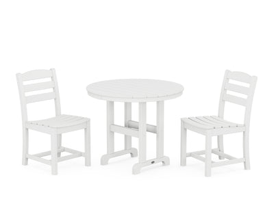 La Casa CafŽ Side Chair 3-Piece Round Dining Set