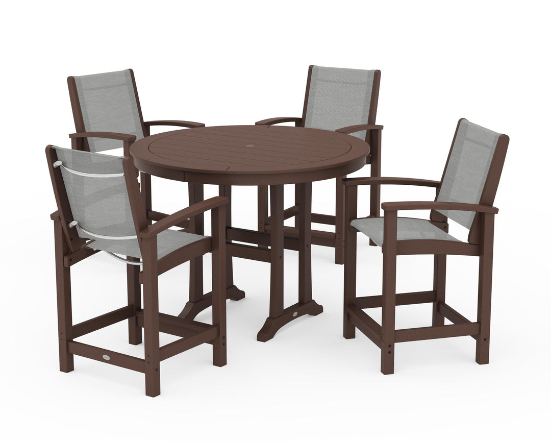 POLYWOOD® Coastal 5-Piece Counter Set