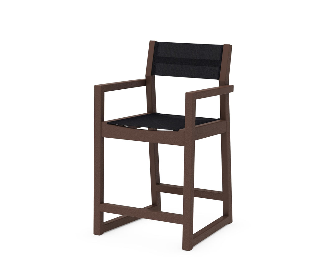 POLYWOOD® EDGE Sling Counter Arm Chair