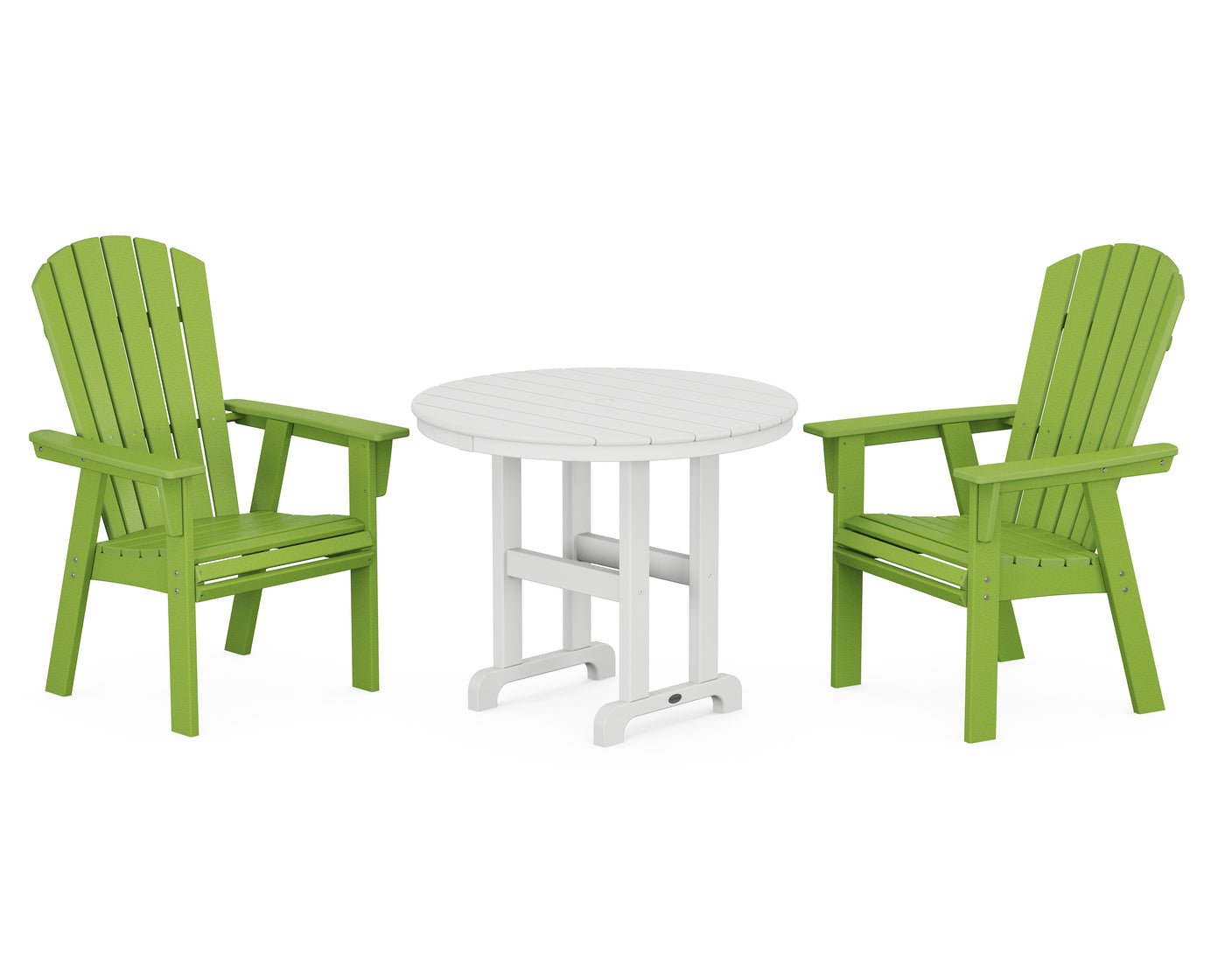 Nautical Adirondack 3-Piece Round Dining Set