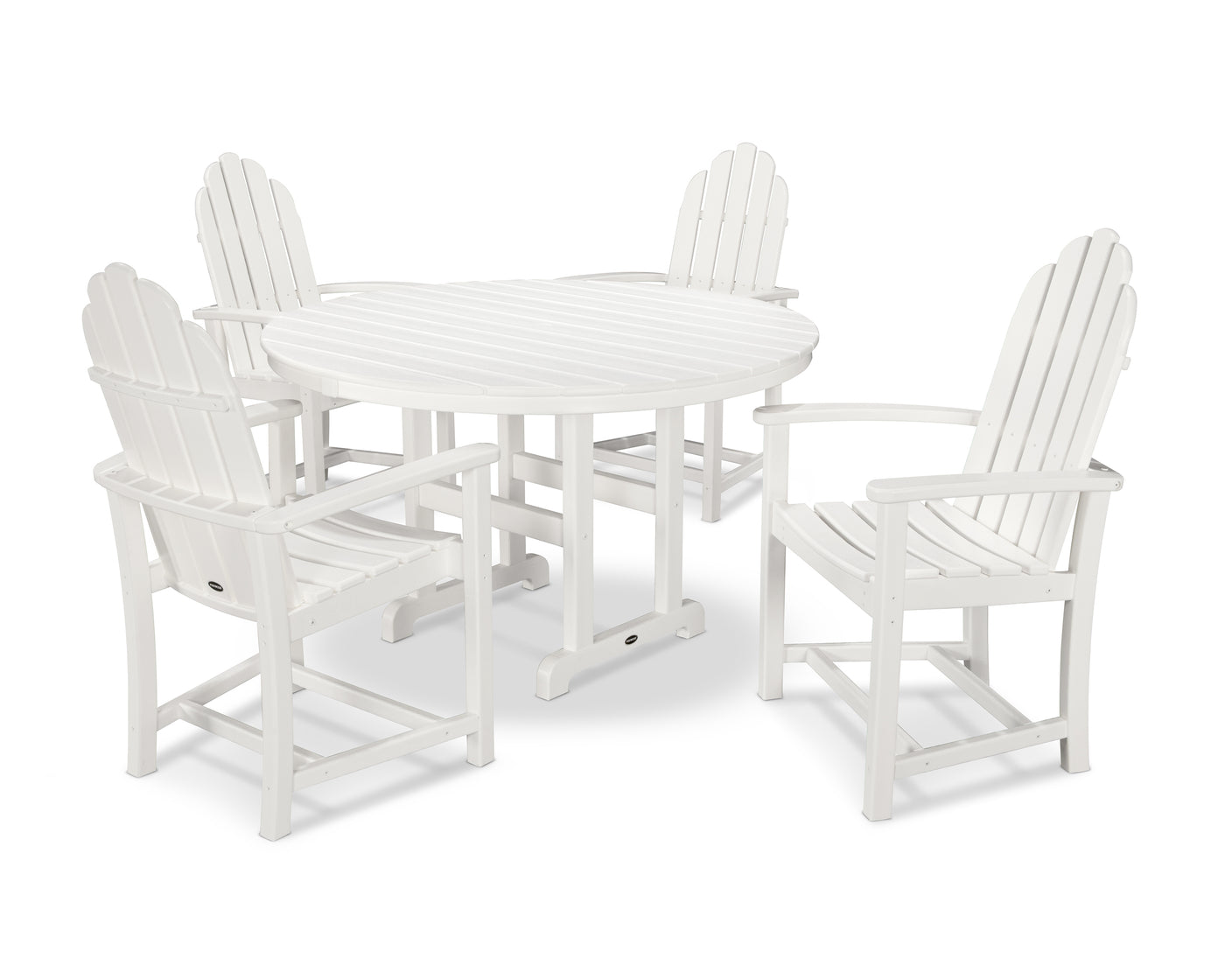 Classic Adirondack 5-Piece Round Farmhouse Dining Set