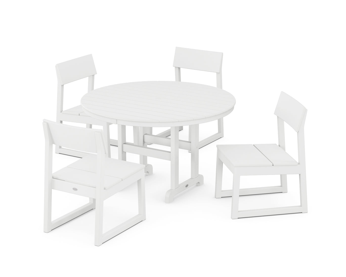 EDGE Side Chair 5-Piece Round Farmhouse Dining Set