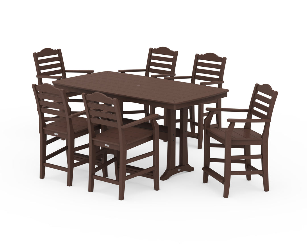Draper James™ by  POLYWOOD® Savannah Arm Chair 7-Piece Counter Set with Trestle Legs