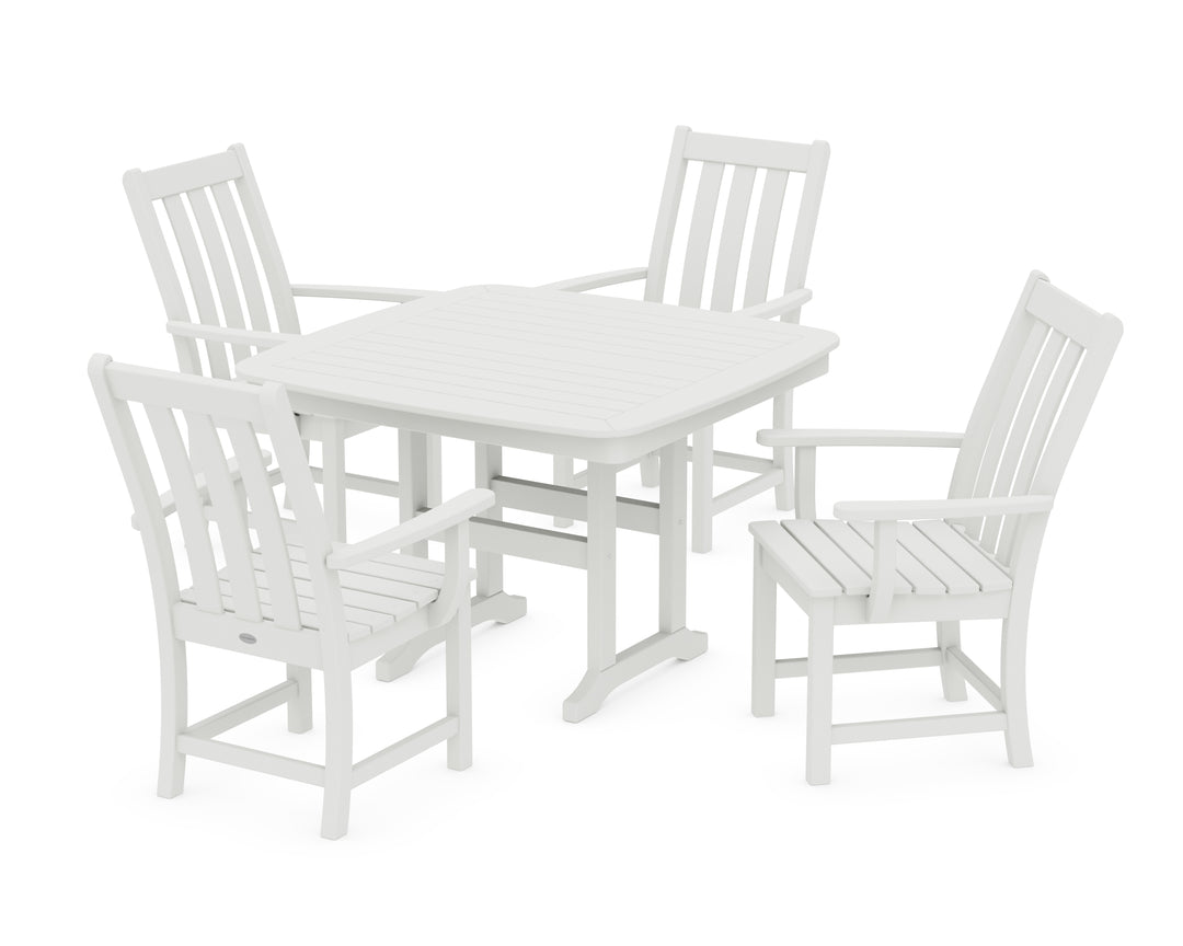 POLYWOOD® Vineyard 5-Piece Dining Set with Trestle Legs