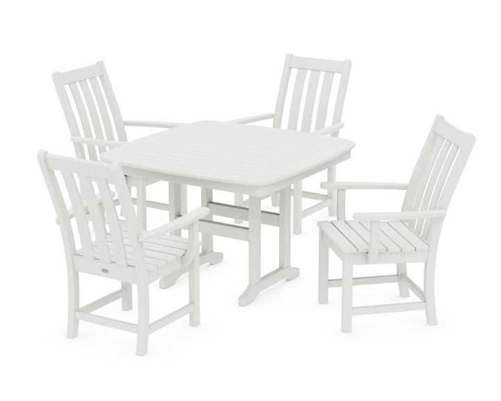POLYWOOD® Vineyard 5-Piece Dining Set with Trestle Legs