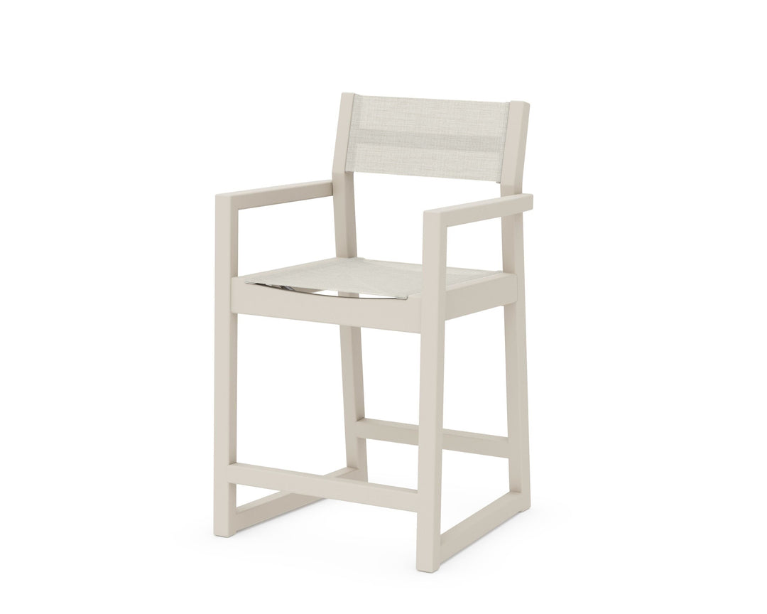 POLYWOOD® EDGE Sling Counter Arm Chair