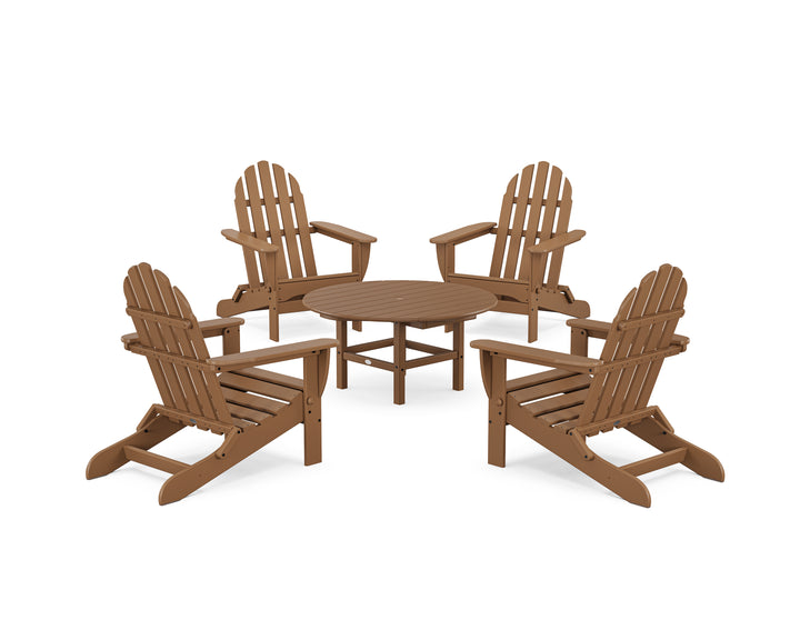 POLYWOOD® Classic Folding Adirondack 5-Piece Conversation Group