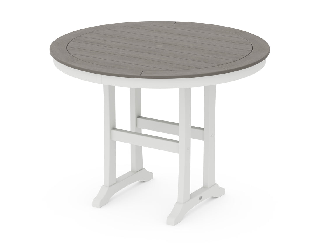 POLYWOOD® Nautical Trestle 48" Round Counter Table